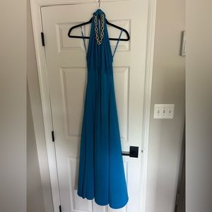 Brand new Zara dress with detachable gold necklace chain.